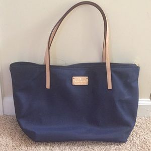 Navy blue kate spade nylon purse